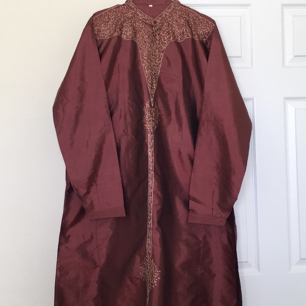 Silk Maroon Men’s kurta
